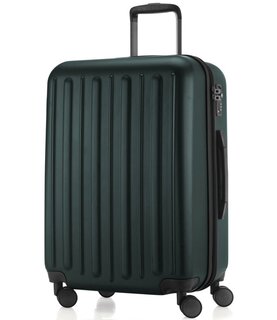 Средний пластиковый чемодан на 4-х колесах 73/83 л HAUPTSTADTKOFFER Tegel, оливковый